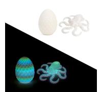 MCQWOMFQAK 1PC 3D Printed Articulated Octopus Figurine With Egg Cluster Flexible Joints Realistic Home Decor Mysterious Collectible Model Unique Gift(RianbowYG2)