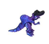 MCQWOMFQAK 1pc Blue Black Purple 3D Printed Fully Articulated Spinosaurus Dinosaur Figurine Model Creative Gift Desk Decor Collectible