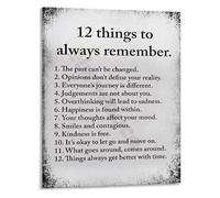 MCQWOMFQAK Focus and Motivation Poster 12 Things to Remember Canvas Wall-Art for Office Inspirational Workspace(Unframed,12x18inch(30x45cm))