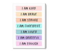 MCQWOMFQAK Growth Mindset Poster for Affirmations and Encouraging Words Classroom or Nursery Wall-Art Print(Unframed,08x12inch(20x30cm))