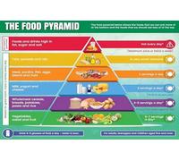 MCQWOMFQAK My First Food Pyramid Chart: Nutrition Learning, Laminated Wall-Art for Teaching Healthy Eating in Classroom or at Home(Framed,12x18inch(30x45cm))
