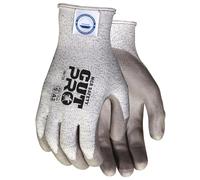 MCR Safety 9672M Dyneema 13-Gauge Polyurethane Salt and Pepper Shell Gloves with Palm and Finger Coating, Gray, Medium, 1-Pair