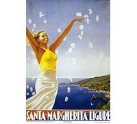 MCR Vintage Old Italian Santa Margherita Travel Advertising Historical Classic Retro Poster Wall Art Print Home Decor A4