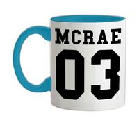 McRae 03-11oz - Ceramic Two-Tone Mug for Coffee/Tea - Babyblue/White - One Size