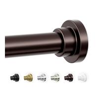 Mcrbeay Shower Curtain Rod, 1" Diameter Heavy Duty Tension Shower Rod, Non Slip Adjustable 28-102 inch No Drilling Shower Curtain Rods Spring Tension For Bathroom, Shower Stall, No Rust, Bronze