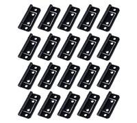 Mcredy 20 PCS Non-Mortise Hinge,2" Flat Cabinet Door Hinges for Wardrobe Cupboard Doors,Black