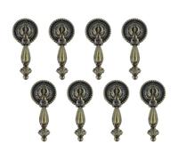 Mcredy 8 Pcs Cabinet Pulls Antique Bronze Cabinet Tear Drop Pull Handle for Door Dresser Closet, 27.4x65.4mm