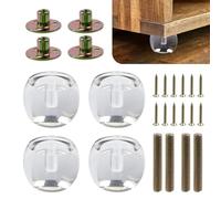 Mcredy Sofa Chair Table Legs 2-inches Clear Acrylic Furniture DIY Legs, Decorative Leg Foot, with Mounting Hardware, Height 1.89 inch 4 PCS Heavy Duty,Type-6