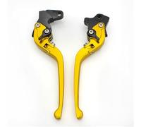Mcrnwbip Brake Clutch Lever for Triumph for Bonneville SE T100 for Black 06-15 for Scrambler 06-16 Adjustable Motorcycle Folding Brake Clutch Levers Motorcycle Handlebar Brake Lever(Yellow)