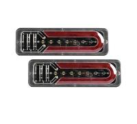 Mcrnwbip Rear Tail Light Lens 2piece 12V/24V Car Trailer Trucks Tail Lights LED Rear Tail Light Running Turn Signal(Style K,12V)