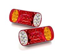 Mcrnwbip Rear Tail Light Lens For Lamp Indicator Trailer Truck Lorry Caravan Van 2piece 12V 24V LED Car Truck Tail Light