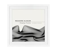 MCS 15x15 Inch Single Groove Record Album Frame, White, 15 x 15 in