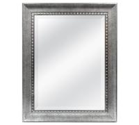 MCS 18 by 24 inch Sloped Mirror with Dental Molding Detail, Outside Dimension is 23.5 by 29.5 inch, Silver Finish 20563, 18 x 24