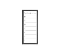 MCS Dry Erase Weekly Planner 11x24 Black Framed Calander Whiteboard for Wall, Plan Your Week with Family Weekly Planner for Dinners, Sports, Events & More