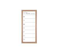 MCS Dry Erase Weekly Planner 11x24 Walnut Framed Calander Whiteboard for Wall, Plan Your Week with Family Weekly Planner for Dinners, Sports, Events & More