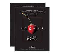 MCS Format 8x10 Picture Frame Black, Gallery Wall Vertical & Horizontal Wall Hanging Picture Frame for Photos & Art Prints (2-Pack)