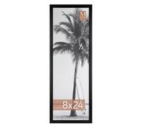MCS Foundation 8x24 Poster Frame Traditional Black, Vertical & Horizontal Wall Hanging Large Picture Frame for Photos, Panoramics, Posters & Art Prints (1-Pack)