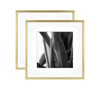 MCS Foundry Metal 12x12 matted to 8x8 Brass Gallery Wall Frame (2-Pack)