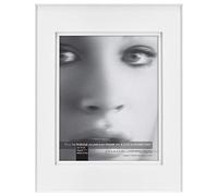 MCS Framatic Fineline Aluminum Frame, White, 11 x 14 in double matted to 8 x 10 in, Single