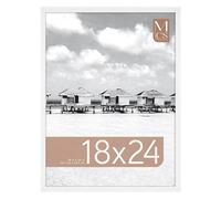 MCS Gallery Foundation 18x24 Poster Frame White, Vertical & Horizontal Wall Hanging Large Picture Frame for Photos, Posters & Art Prints (1-Pack)