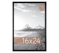MCS Gallery Foundation Poster Frame, Picture Frame For Wall Art, Black, 16 x 24 Inch, Single