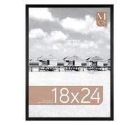 MCS Gallery Foundation Poster Frame, Picture Frame For Wall Art, Black, 18 x 24 Inch, Single