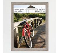 MCS Museum Poster Frame 18x24 Barnwood, Vertical & Horizontal Wall Hanging Large Picture Frame for Photos, Posters & Art Prints (1-Pack)