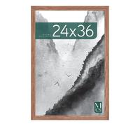 MCS Museum Poster Frame 24x36 Medium Oak Woodgrain, Vertical & Horizontal Wall Hanging Large Picture Frame for Photos, Posters & Art Prints (1-Pack)