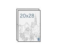 MCS Original Poster Frame 51x71 cm (20x28 in) Black Lightweight Vertical & Horizontal Wall Hanging Large Picture Frame for Posters, Art Prints & Gallery Wall (2-Pack)