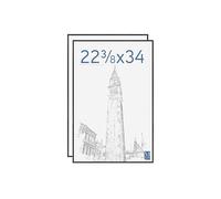 MCS Original Poster Frame 57x86 cm (22.375x34 in) Black Lightweight Vertical & Horizontal Wall Hanging Large Picture Frame for Posters, Art Prints & Gallery Wall (2-Pack)