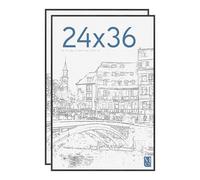 MCS Original Poster Frame, Black, 24 x 36 Inch, Set of 2