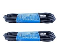 MCS pro audio 2 Pack 25 Ft Male to Female XLR shielded balanced cables for powered speakers