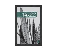 MCS Studio Gallery 14x22 Poster Frame Black Woodgrain, Vertical & Horizontal Wall Hanging Large Picture Frame for Photos, Posters & Art Prints (1-Pack)