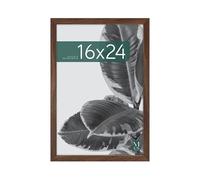 MCS Studio Gallery 16x24 Poster Frame Walnut Woodgrain, Vertical & Horizontal Wall Hanging Large Picture Frame for Photos, Posters & Art Prints (1-Pack)