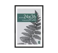 MCS Studio Gallery 27x40 Matted Poster Frame with 24x36 Picture Display, Black Woodgrain Engineered Wood Vertical & Horizontal Wall Hanging Large Picture Frame for Photos, (1-Pack)