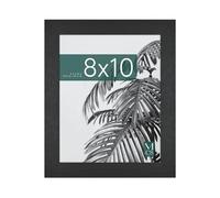 MCS Studio Gallery 8x10 Picture Frame Black Woodgrain, Vertical & Horizontal Wall Hanging & Easel for Tapletop Display, Rectangle Photo Frame for Photos, Posters & Art Prints (1-Pack)