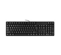 MCSaite Wired Arabic/English Computer Keyboard, Full-Size Keyboard, 104-keys, USB Plug-and-Play, Foldable Stands, Compatible with PC, Laptop