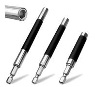MCSDFN 3 Pcs Drill Bit Holder 3.1"/4.7"/5.5", Magnetic Drill Extension Bit Holder with Telescopic Sleeve Screwdriver Bit Holder Extension Bar Adapter