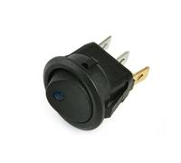 MCSEROST 1PCS KCD1 10A 12V Boat LED Marine Round On/Off(Blue,12V)