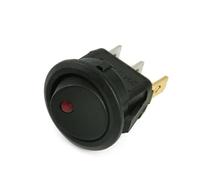 MCSEROST 1PCS KCD1 10A 12V Boat LED Marine Round On/Off(Red,12V)