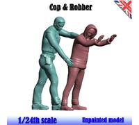 MCSlots Cop and Robber Unpainted Figures 1:24 Scale Wasp
