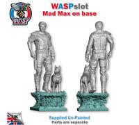 MCSlots Mad Max and Dog with Base Unpainted Figures 1:18 Scale Wasp