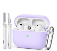 MCTOPZO for AirPods Pro 3 Case 2025 Come with Cleaner Kit,Soft Silicone Protective Cover for Apple AirPods Pro 3rd Generation Cases with Keychain, AirPod Pro 3 Case for Women Men-Purple
