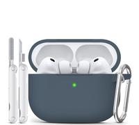 MCTOPZO for AirPods Pro 3 Case 2025 Come with Cleaner Kit,Soft Silicone Protective Cover for Apple AirPods Pro 3rd Generation Cases with Keychain, AirPod Pro 3 Case for Women Men-Grey