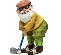 Mcuhm Garden Gnome Ornament - Handmade Resin Golfing Gnome Statue, Lightweight & Weatherproof Outdoor Decor for Garden, Patio, Yard for Gnome Lovers & Handmade Collectors