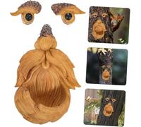 Mcuhm Tree Face Bird Feeders, Funny Old Man Face Sculpture Garden Decorations Outdoor Tree Stump Decor Resin Crafts Garden Art Yard Decor