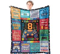 Mcurore 8 Year Old Boy Birthday Gift Blanket 60"x50", Best 8 Year Old Boy Gifts Ideas, Happy 8th Birthday Decorations