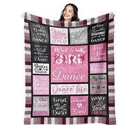 Mcurore Dance Gifts Blanket 60"x50", Dance Recital/Dancer/Ballet/Ballerina Gifts for Girls Teens Her Teacher, Gift for Dancers, Dancing Stuff/Accessories, Dancing Soft Throw Blanket