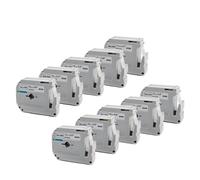 MCUXMVUMI 10PK M-K231 Compatible Labels For MK-231 MK 231 MK-131 MK-631 Label Tape For PT-70 PT-80 PT-90 Label Makers(10PK-Black on Silver)