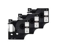 MCUXMVUMI 3Pcs 12mm Black On White IND Polyester 18483 Label Tape Compatible With 4200 5200 5000 6000 Label Makers